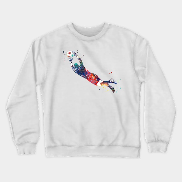 Male Soccer Player Crewneck Sweatshirt by RosaliArt